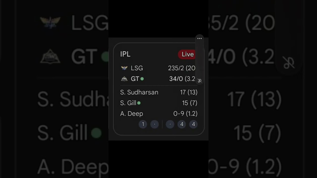 LSG VS GT  LIVE MATCH