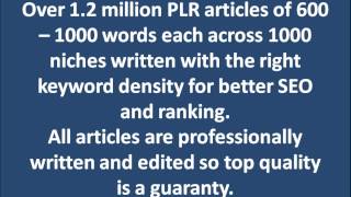 1.2 million Private Label Rigths (plr) articles download