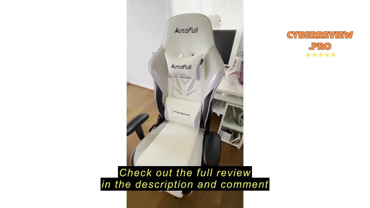 Review AutoFull C3 Gaming Chair, Ergonomic Wingless Cushion Computer Chair,PU Leather Racing Style O