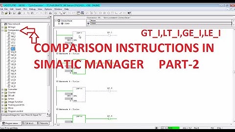 COMPARISON INSTRUCTIONS IN SIMATIC MANAGER 5.6 PART-2