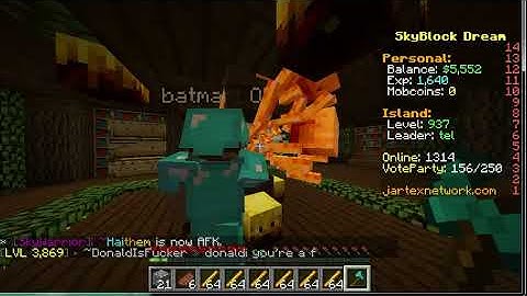 batmanLOL use  killaura hack in jartex server !!