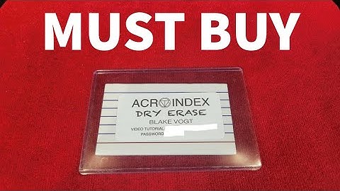 Acro Index by Blake Vogt - Magic Review