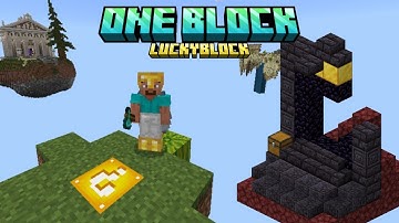 I Explored the Nether on ONE BLOCK LUCKYBLOCK Minecraft