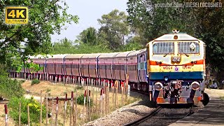 MAGNIFICENT CURVE and an EMPTY CR ICF RAKE led by WDG 4 Twins !! Indian Railways