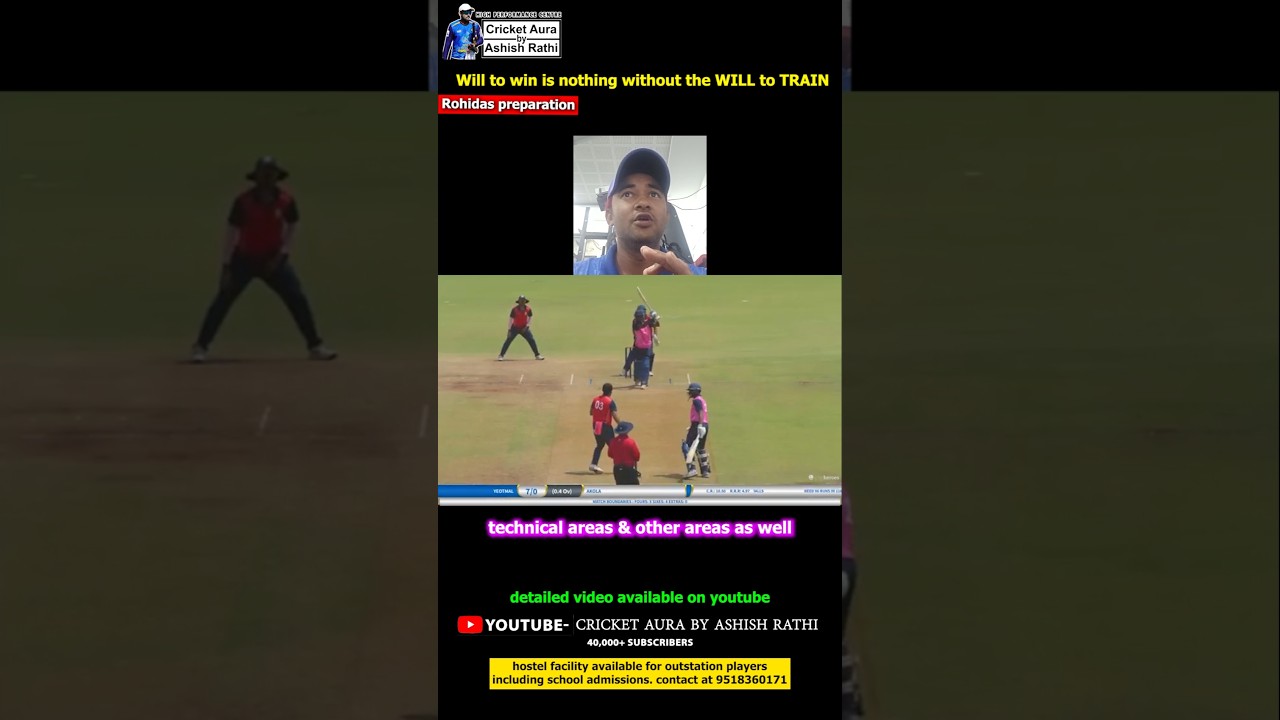 play to dominate but 1st prepare to dominate. Rohidas Lakhule preparation t20 tournament results