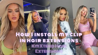 How I Install My Clip In Hair Extensions Kmxtend Hair Extensions Brooke Lily Brazelton