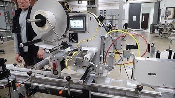 Top Front Back Wraparound Labeling on Tapered containers - EconoLine