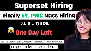 😱Superset PWC Bulk Hiring | Ey Hiring 2026 | Direct Test Hiring 2025 | 2027, 2026 Batch Hiring