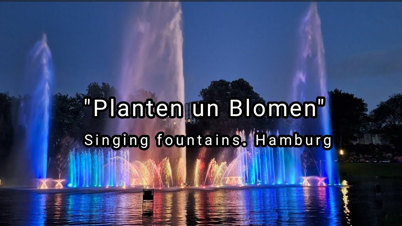 "Planten un Blomen" Singing fountains. Hambur