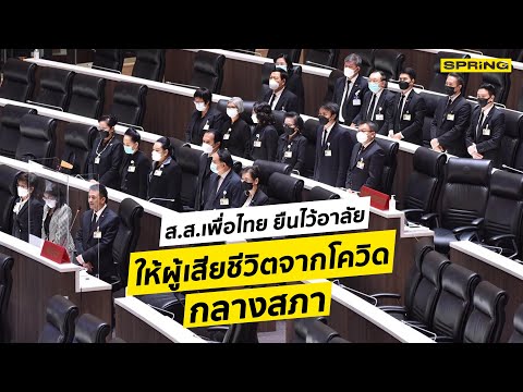 ถ่ายทอดสดประชุมสภาวันนี้ ส.ส.เพื่อไทย ยืนไว้อาลัย ให้ผู้เสียชีวิตจากโควิด กลางสภา l SPRiNG