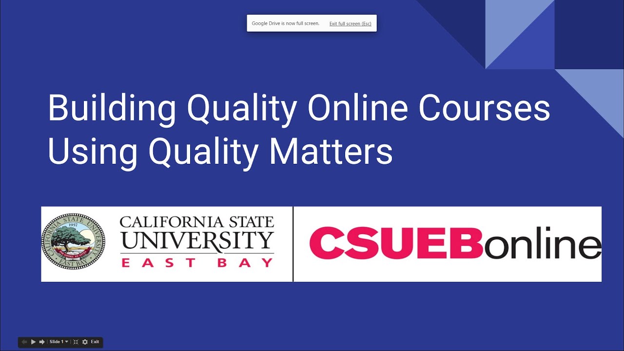 Building Quality Online Courses Using Quality Matters YouTube