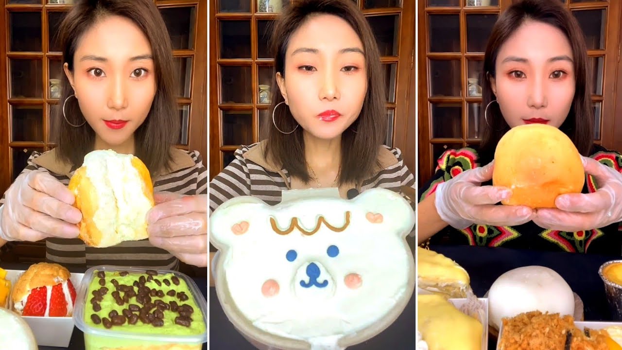 [ENG SUB] Bear Paradise,Creamy Fruit Sandwich,Matcha red bean cake,Mochi Popsicle#asmr#food #mukbang
