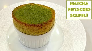 סופלה מאצ׳ה ופיסטוק עם קרם אנגלז