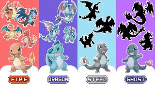 Famous Steel Type Charizard Evolution & Mega | Pokémon Type Swap Compilation | Max S Net Worth