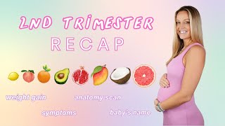 SECOND TRIMESTER RECAP // New Symptoms, Anatomy Scan, Baby's Name