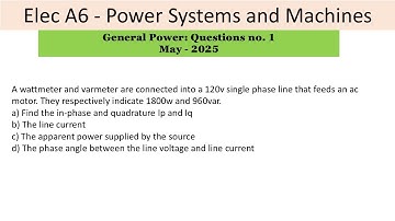 PEO solved examples (ELEC A6) General Power Question no. 1