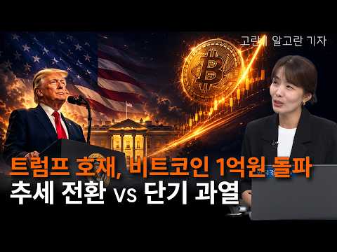 트럼프 가상 자산 규제 통과 추진에 비트코인 1억원 돌파…추세 전환인가 vs 단기 과열인가ㅣ고란ㅣ크립토랩스 Cryptolabs