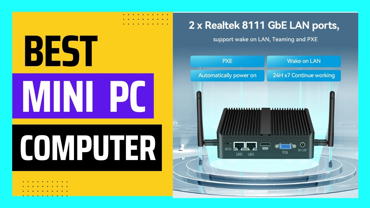 Fanless Mini PC Intel Celeron J4125 2x Gigabit LAN 2x