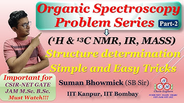 Organic Spectroscopy Problem Series (Part-2)|| Structure Determination by Using NMR IR Mass|| Tricks