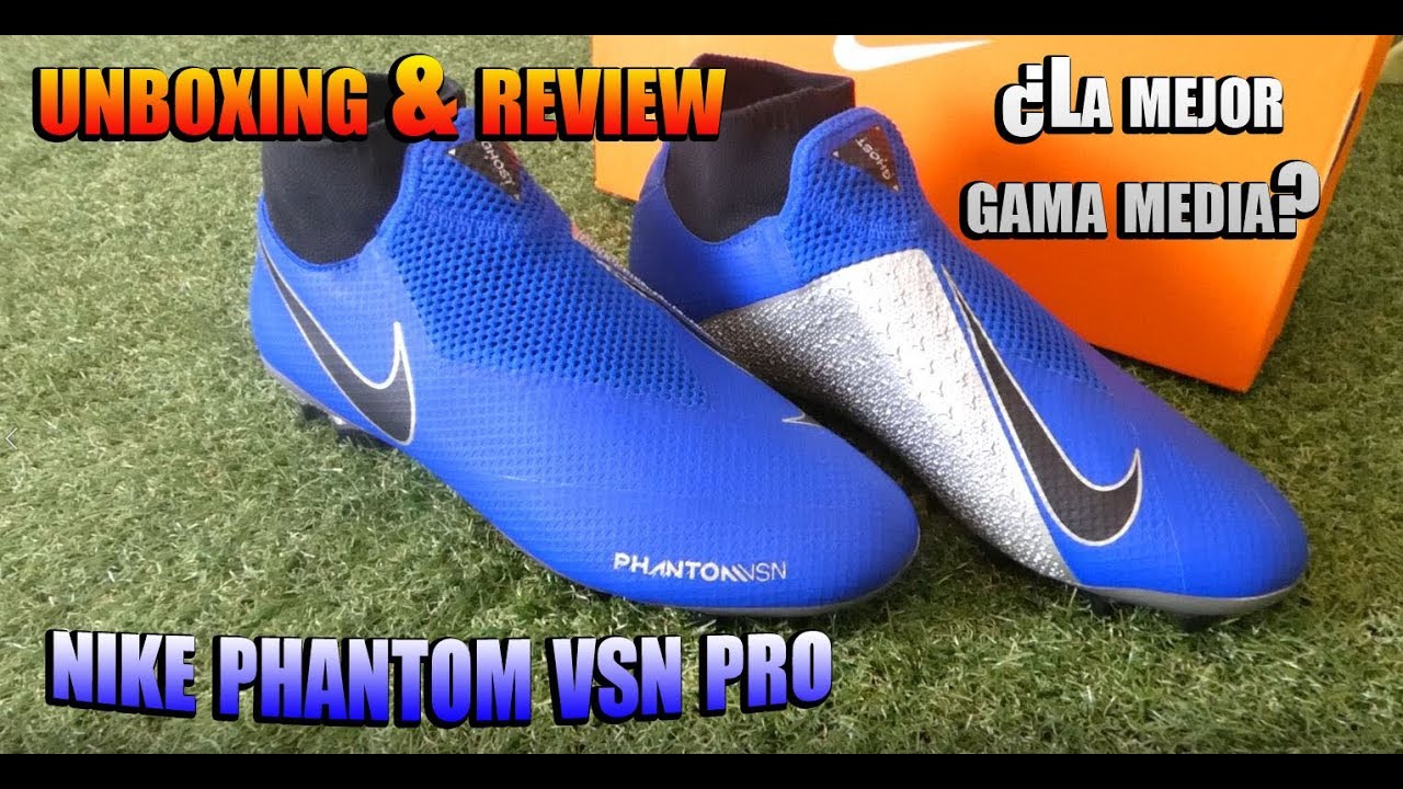 NIKE PHANTOM VSN PRO - ¿La mejor Bota de GAMA MEDIA? - Unboxing \u0026 Review -  YouTube