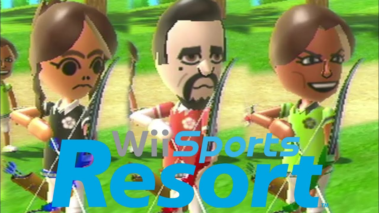 Wii Sports Resort Archery - Chika vs. Víctor vs. Hayley