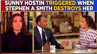 Sunny Hostin TRIGGERED when Stephen A Smith DESTROYS Her with FACTS