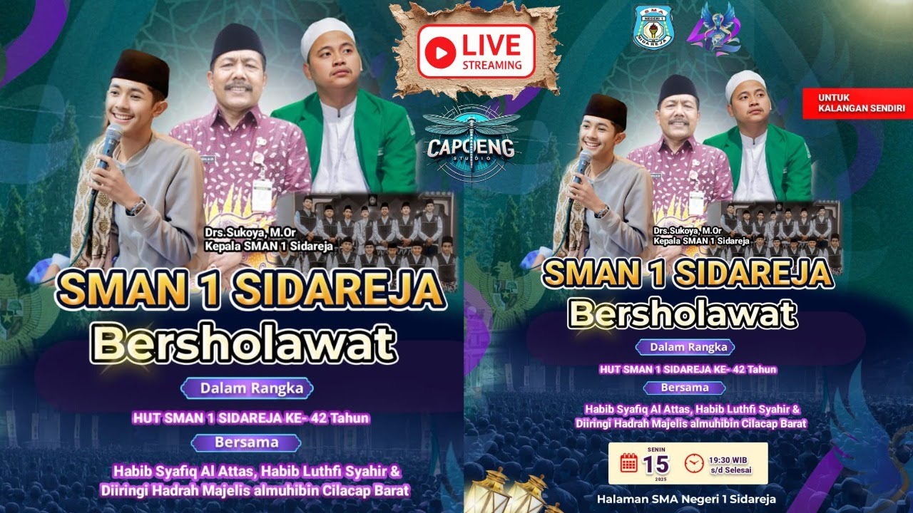 Live SMAN 1 Sidareja BERSHOLAWAT | HUT Ke 42 th | Senin 15 Desember 2025