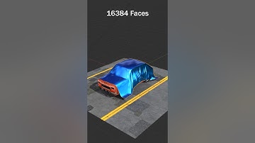 1 Face to 16384 Faces! Cloth simulation 😲  #animation #movie #blender3d #b3d #simulation