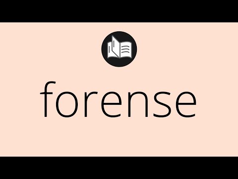 Video: ¿Qué significan los servicios forenses?