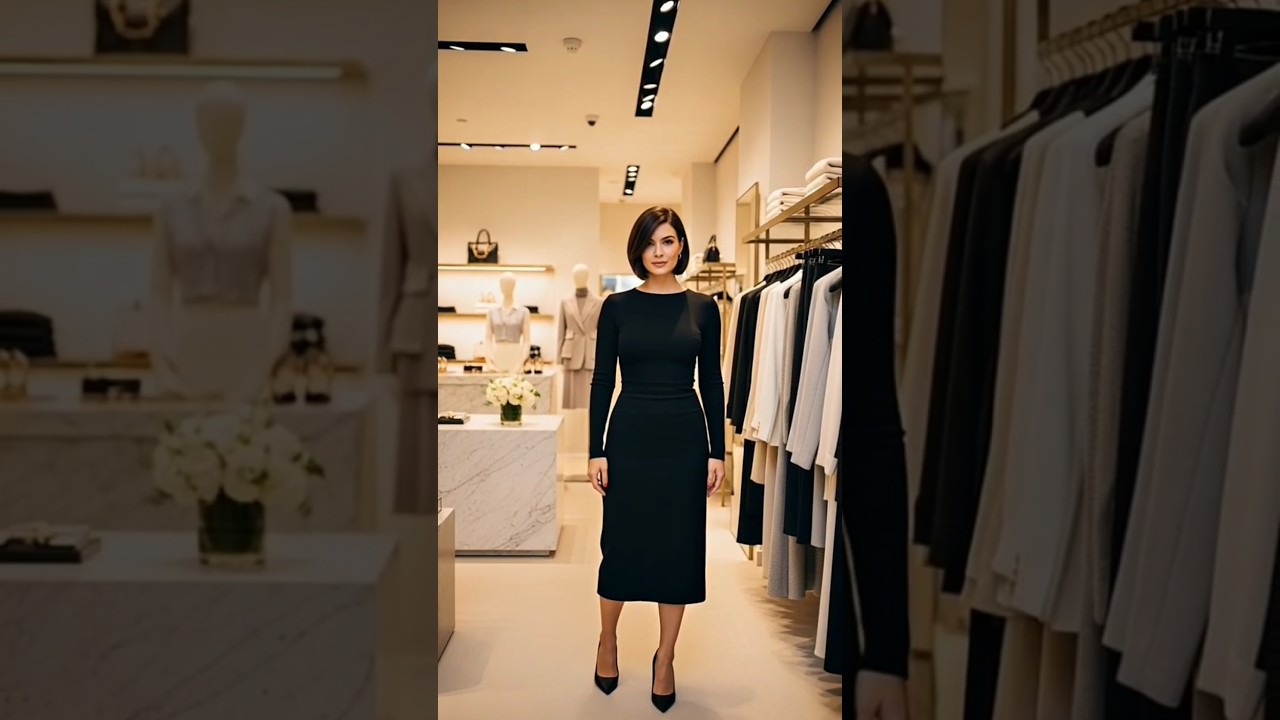 🖤Elegant Black Bodycon Dress | Timeless Style✨ 