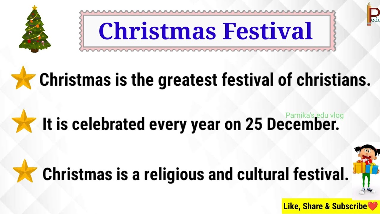 10 Lines on Christmas Festival Speech on Christmas day Importance