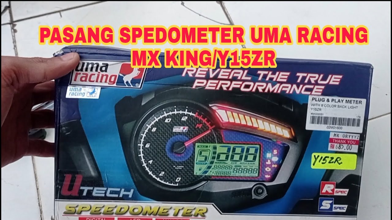 Test Speed Uma Racing PASANG SPEDOMETER UMA RACING MX KING Y15ZR - YouTube