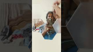 hexagon mirror stickers