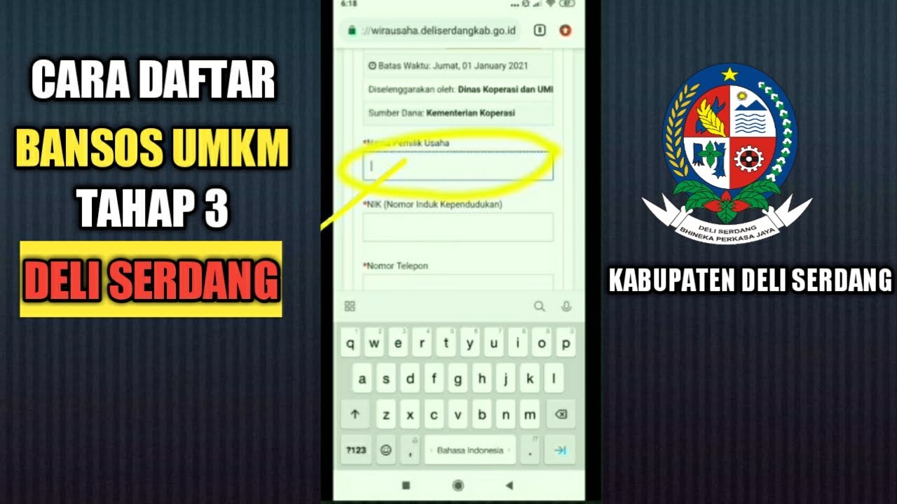 Cara Daftar Umkm Tahap 3 Deli Serdang Youtube