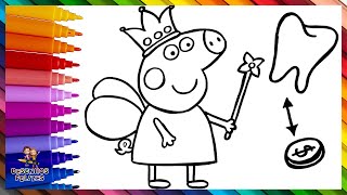 Vamos desenhar e colorir a Peppa Pig no consultório do dentista