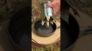 How to Make a Simple Emergency Can Stove Fast. #camping #survival #skills