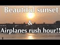 BEAUTIFUL TOKYO SUNSET/ PLANE SPOTTING NEAR HANEDA AIRPORT!