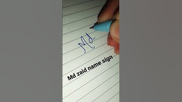 Md zaid name signature/Comment your name #short #viral #trending