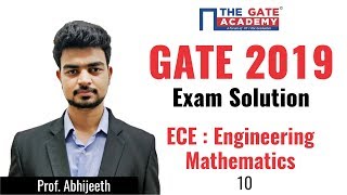 GATE 2019 Answer Key - Video Solution for ECE | Engineering Mathematics - 10 Wealth