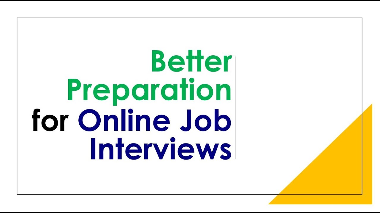 Preparation for virtual job interview - YouTube