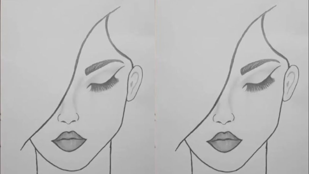1 minute sketch drawing tutorial||1 minute easy sketch drawing - YouTube