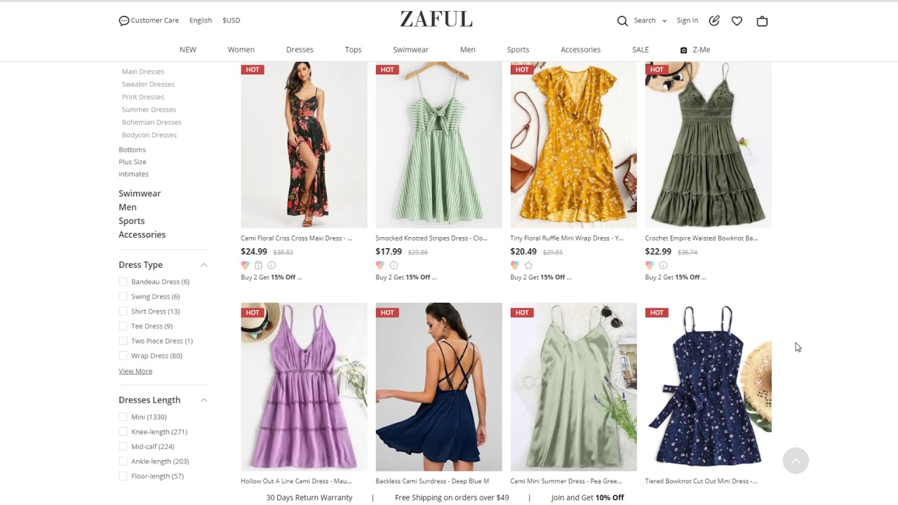 Купальники Zaful Интернет Магазин