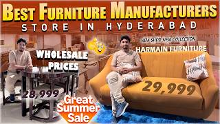 Best Furniture Manufacturers Store in Hyderabad || Harmain #furniture  Wholesale Prices Sofa, Cots