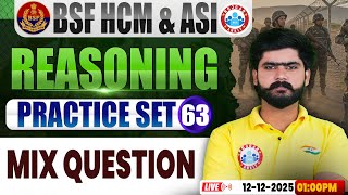 BSF HCM Reasoning Class | BSF Reasoning Practice Set #63 | BSF Reasoning By Kuldeep Sir