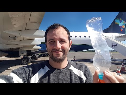 Como esmagar uma garrafa usando um avião
