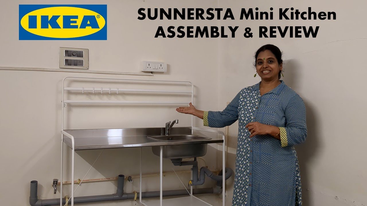 Portable MINI KITCHEN Ikea SUNNERSTA Mini Kitchen Full Assembly