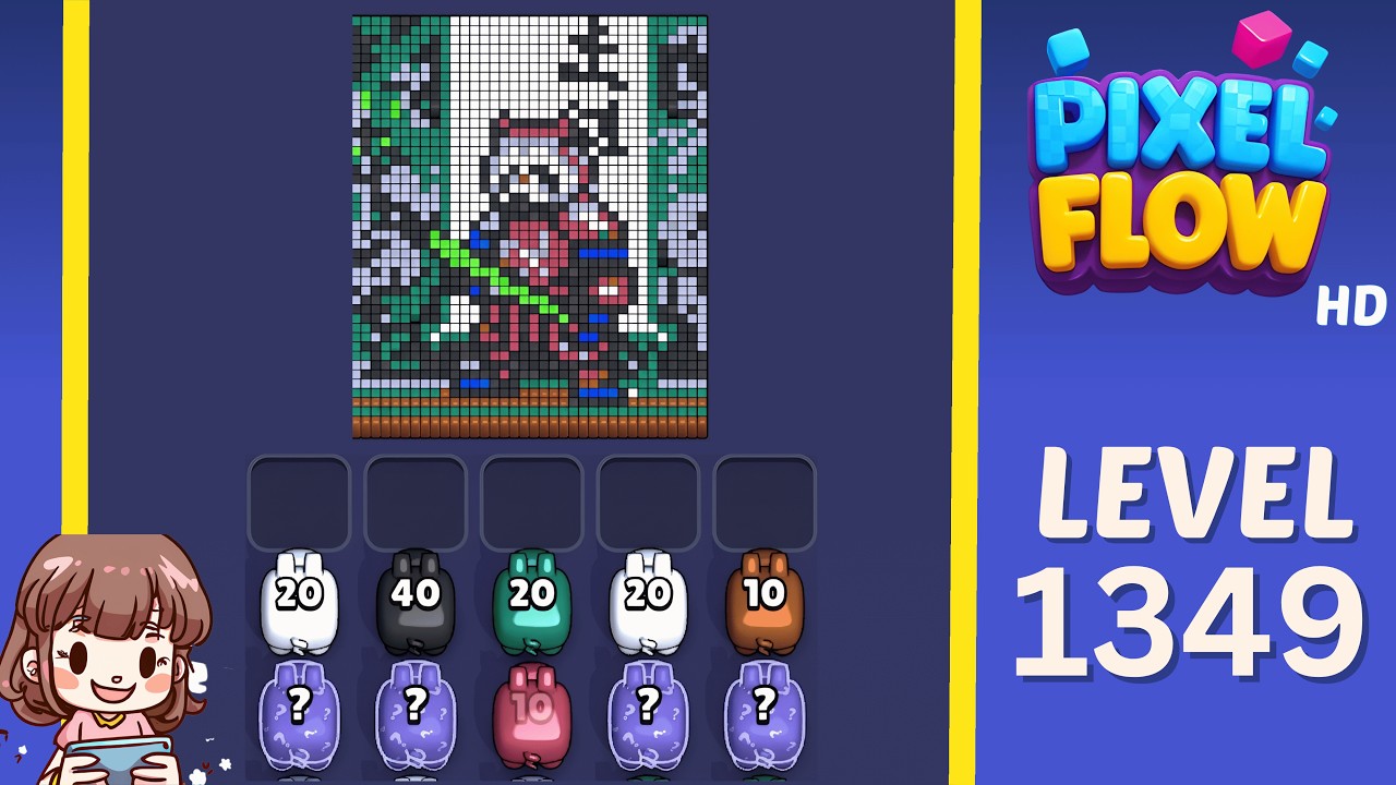 Pixel Flow Level 1349 Solution Walkthrough - YouTube