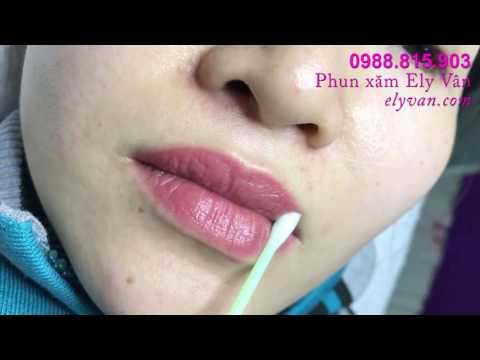 Video Dạy phun xăm Ely Vân - Môi đã bong sau 1 tuần lên màu... - youtube