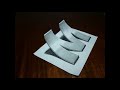 как нарисовать букву М.  3D иллюзия