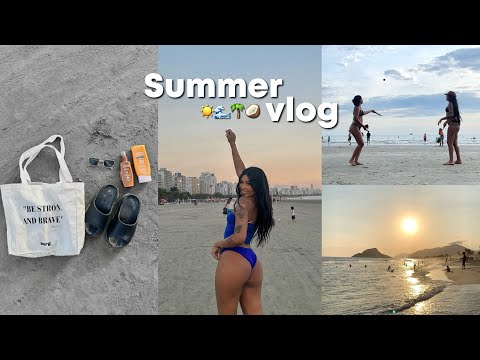 VLOG DE VERÃO | praia, rotina + recebi um presente da SHEIN